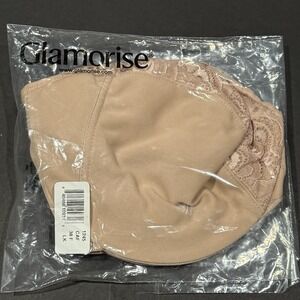 Glamorise Wonderwire Under Wire Bra 38 F DDD 1245 Front Closure Lace Cafe Tan